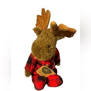 Boyd Bear Murphy Moosefluff Plaid Moose Plush Toy